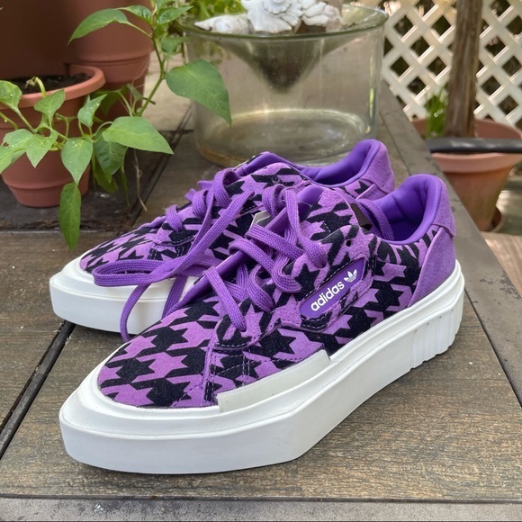 NWT Adidas Hypersleek Houndstooth Platform Sneaker - Picture 5 of 10